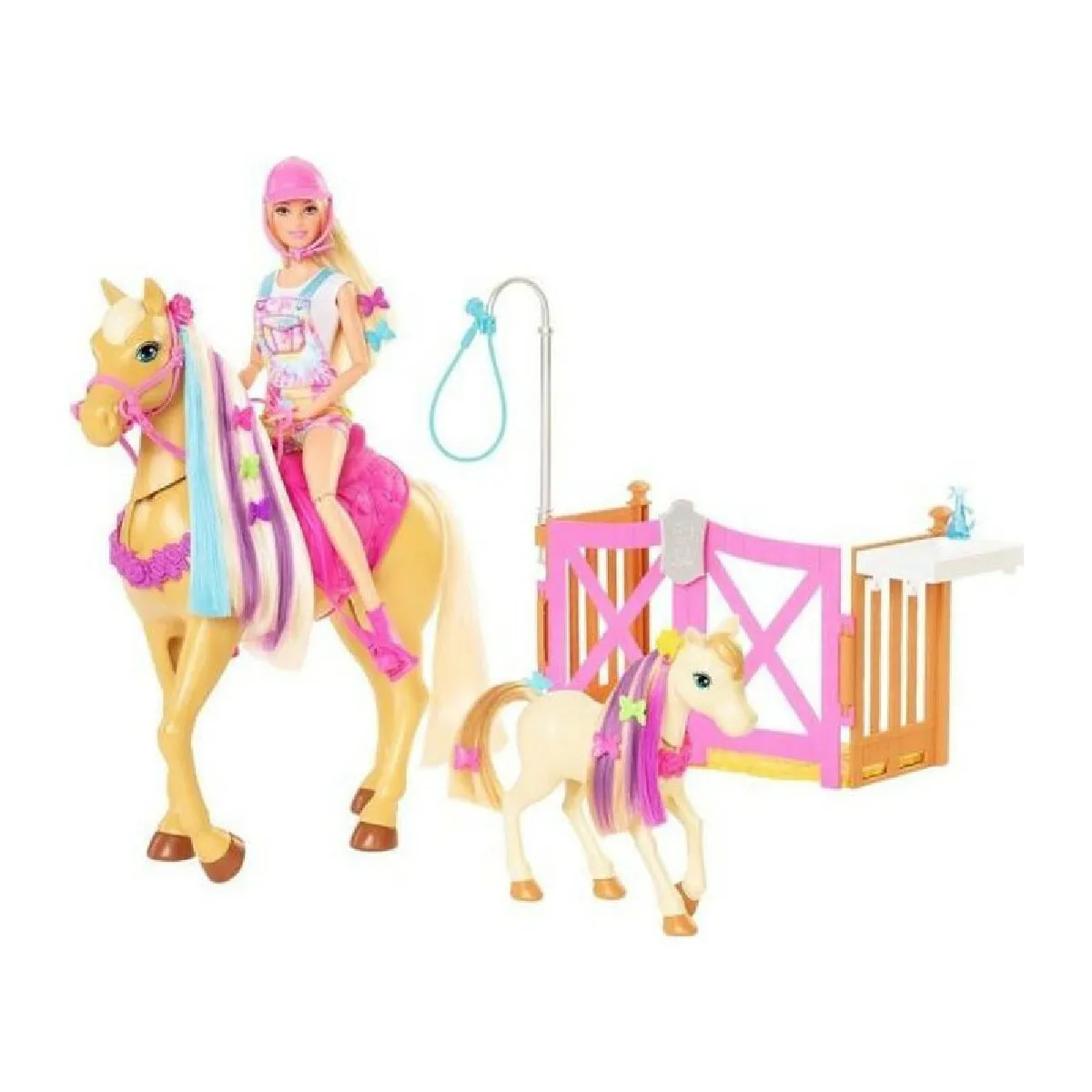 barbie-coffret-toilettage-chevaux-avec-poupee-barbie-2-chevaux-et-de-20-accessoires-accessoire-poupee-mannequin-des-3-a-0887961963298