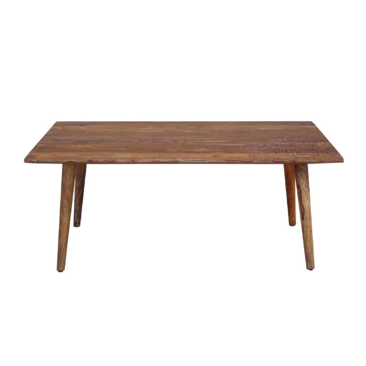 Table basse plateau sculpté bois massif - Manguier Adir