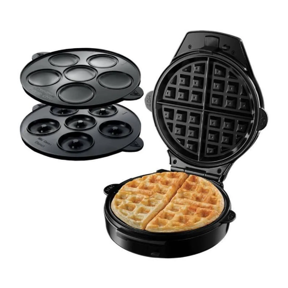 RUSSELL HOBBS 24620-56 - Gaufrier Fiesta 3 en 1 : gaufre - cupcake - donut - 900 W