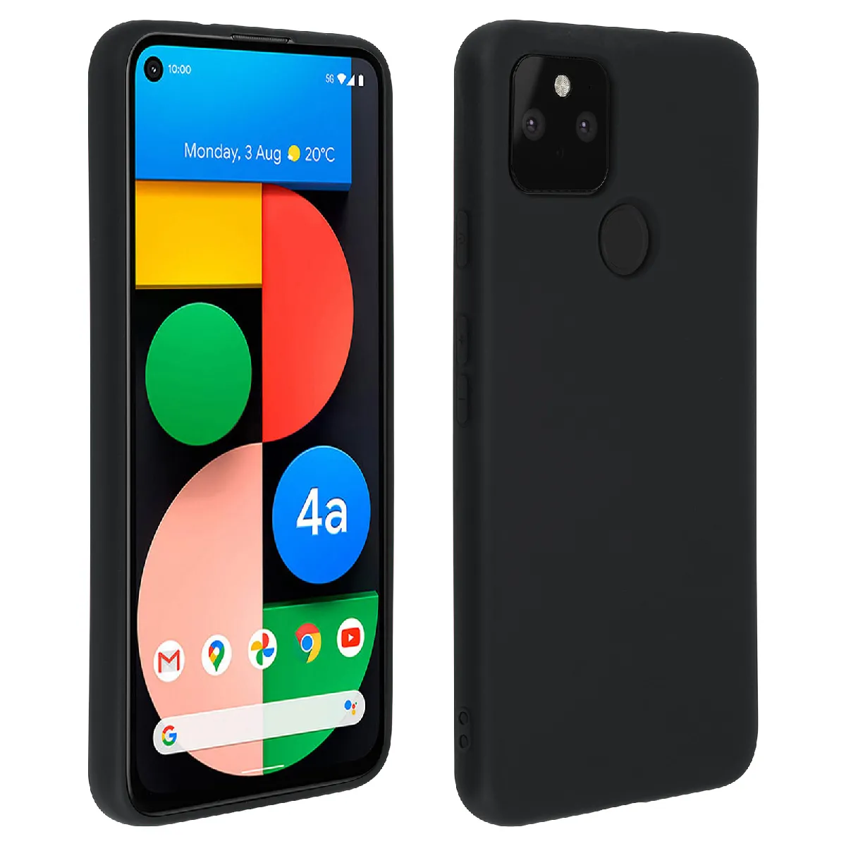 Coque Google Pixel 4A 5G Silicone Semi-rigide Finition Soft Touch noir