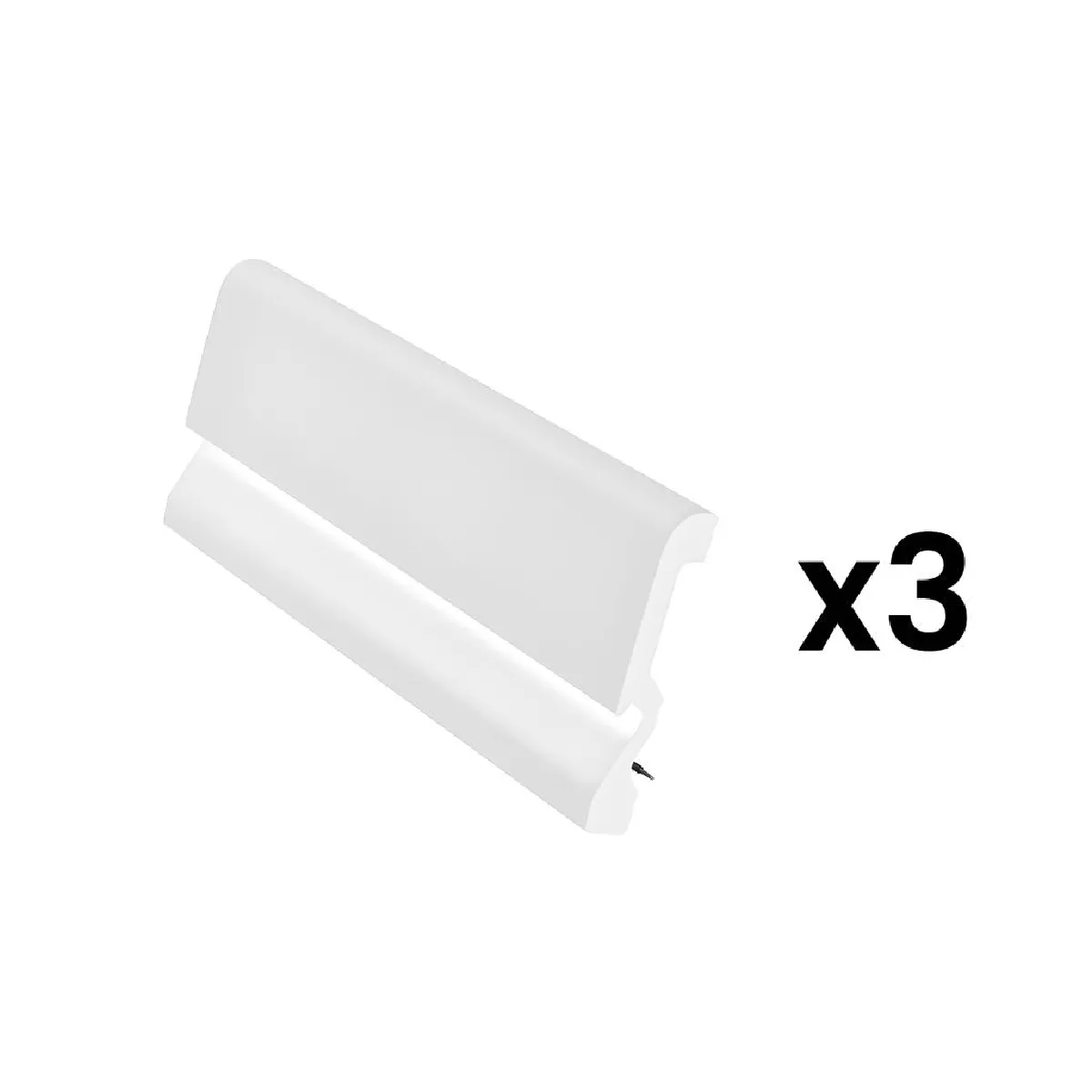 Lot de 3 plinthes en polystyrène L290 x l1.8 x H10 cm blanc - COREO