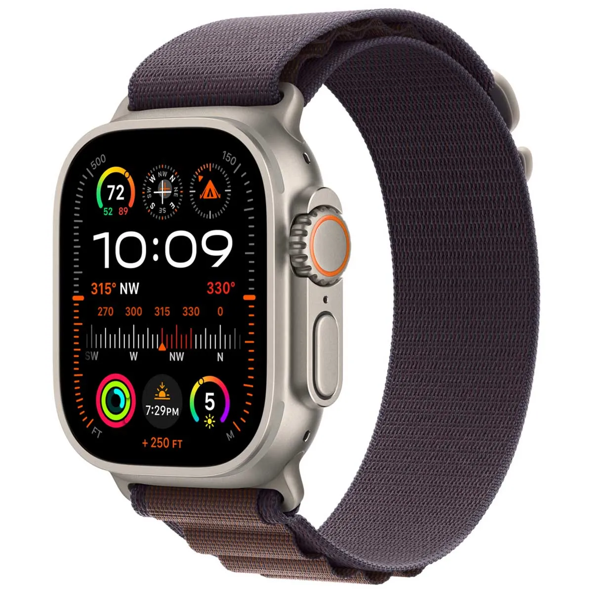 Alpine Loop Band pour Apple Watch Series 1 á 10 / SE / Ultra (2) (44/45/46/49 mm) - Taille L - Indigo