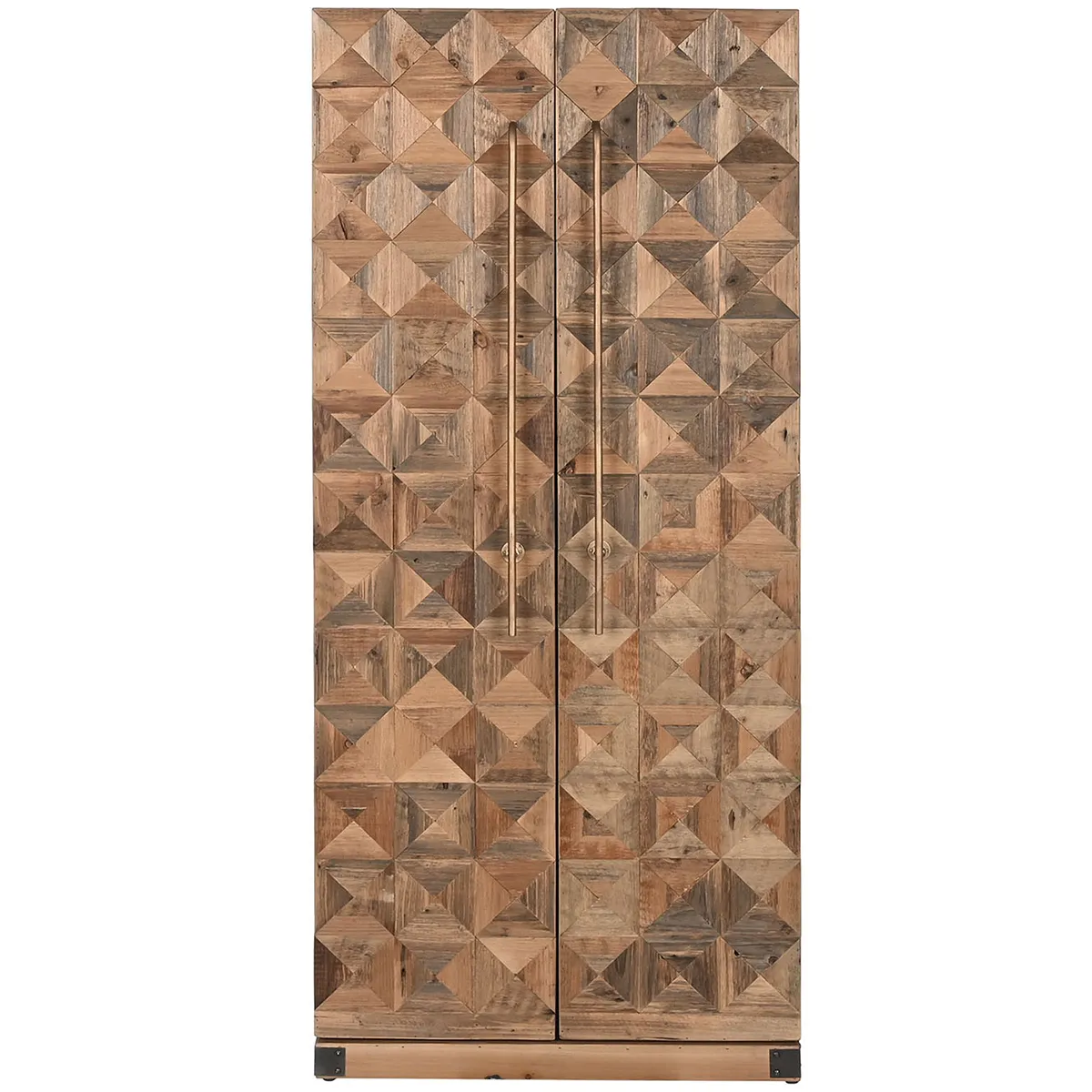 Meuble de Porte-bouteilles en bois coloris marron - longueur 64 x profondeur 45 x Hauteur 146 cm