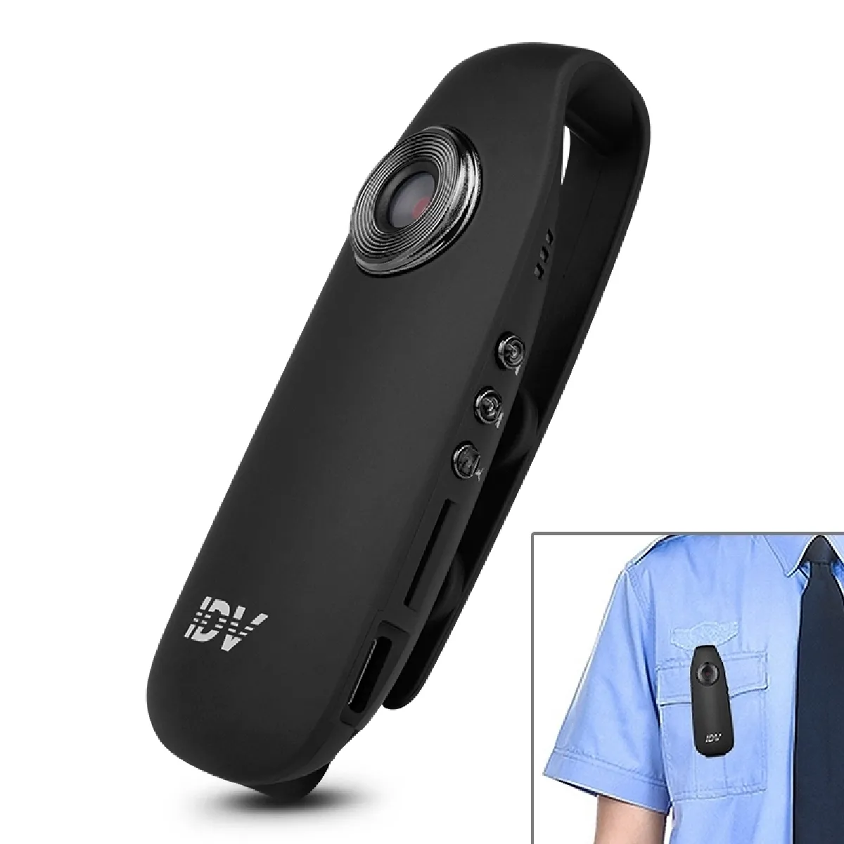 Mini caméra HD 1080P Clip Conception Law Enforcement Enregistreur Portable Mini Surveillance Enregistreur, Détection de Mouvement de et Carte TF Max 128 Go