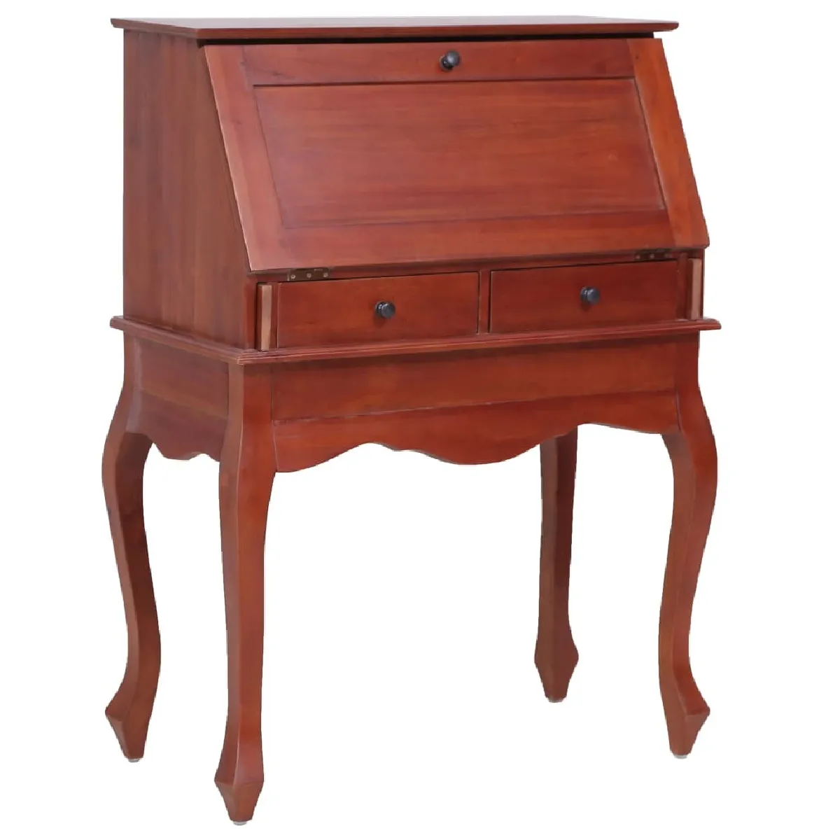 Bureau,Table de travail pour chambre secrétaire Marron 78x42x103 cm Bois d'acajou massif -GKD82752