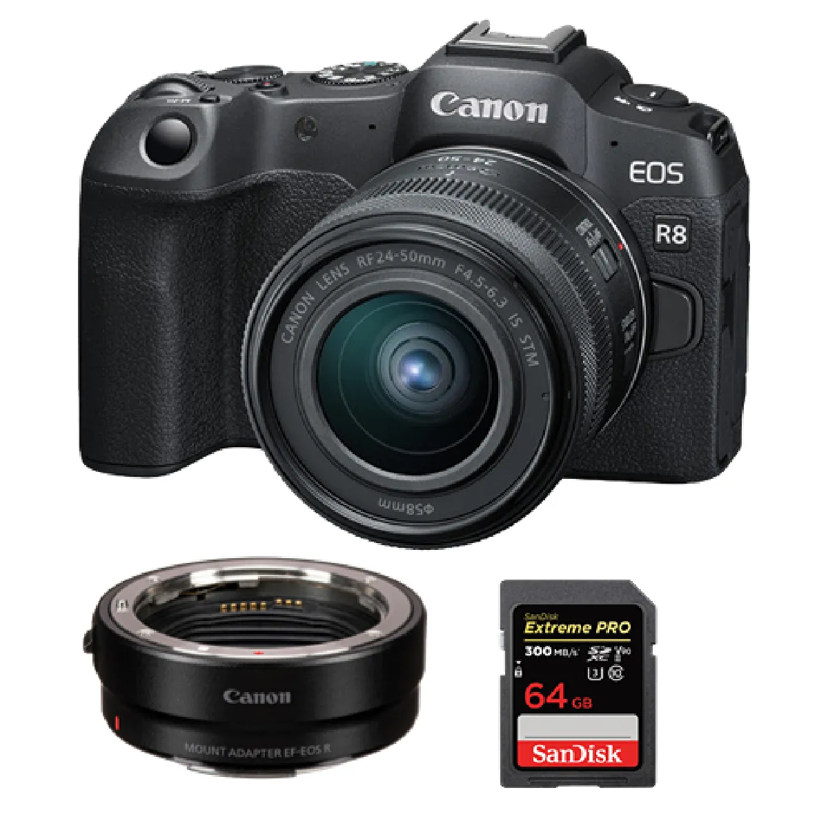 canon-eos-r8-boitier-objectif-rf-24-50-mm-f-4-5-6-3-is-stm-ef-eos-r-sandisk-64-go-0603765651694