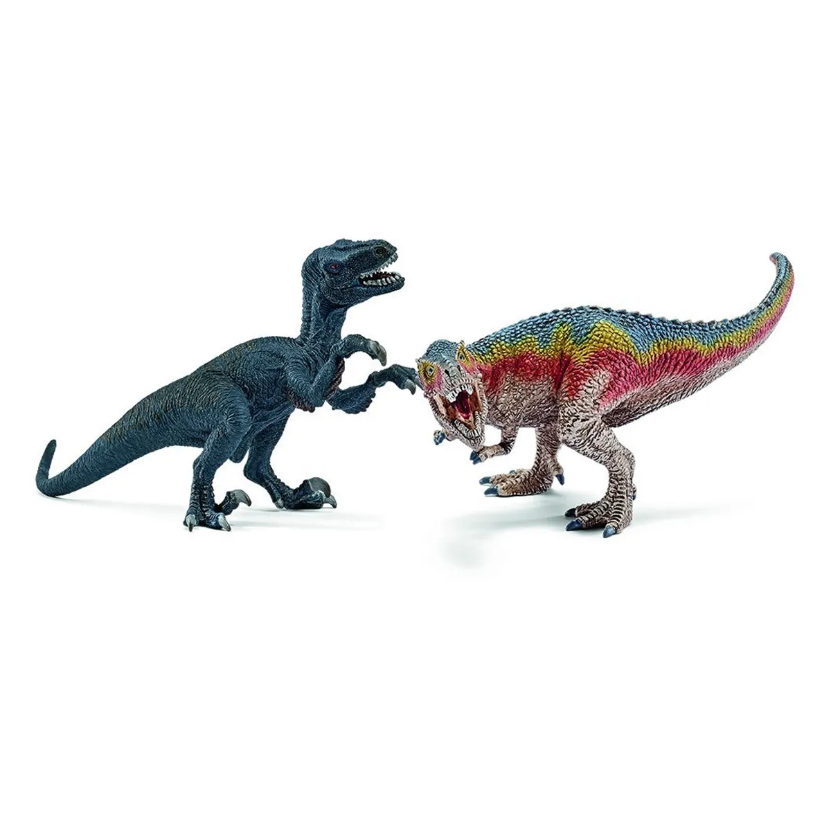 Figurine dinosaure : T-Rex et Vélociraptor