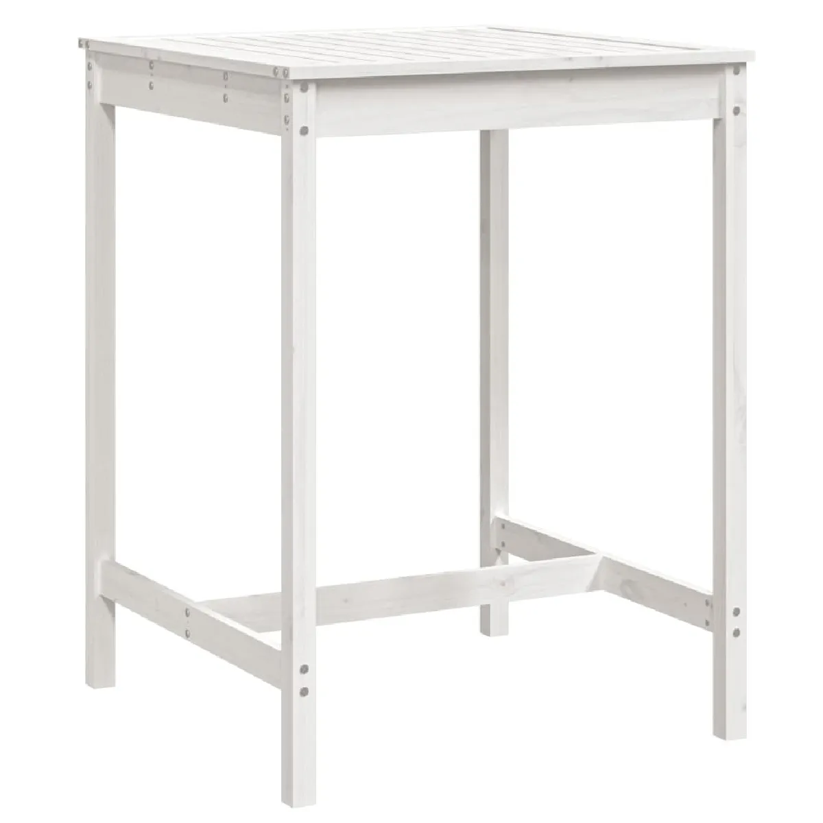 Table de jardin - Table d'extérieur blanc 82,5x82,5x110 cm bois massif de pin -GKD80171