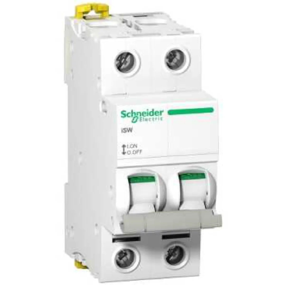 interrupteur sectionneur - acti9 isw - 2 pôles - 63a - 415v - schneider electric a9s65263