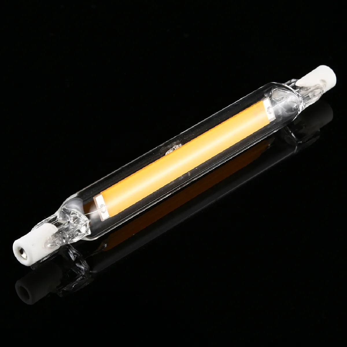 R7S 7W 500LM 118mm COB LED Ampoule En Verre Tube De Remplacement Lampe Halogène Spot LightLumière Chaude