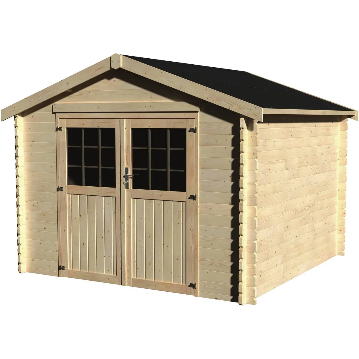 Abri jardin bois Valodeal - 8.88 m² - 2.98 x 2.98 x 2.39 m - 34 mm