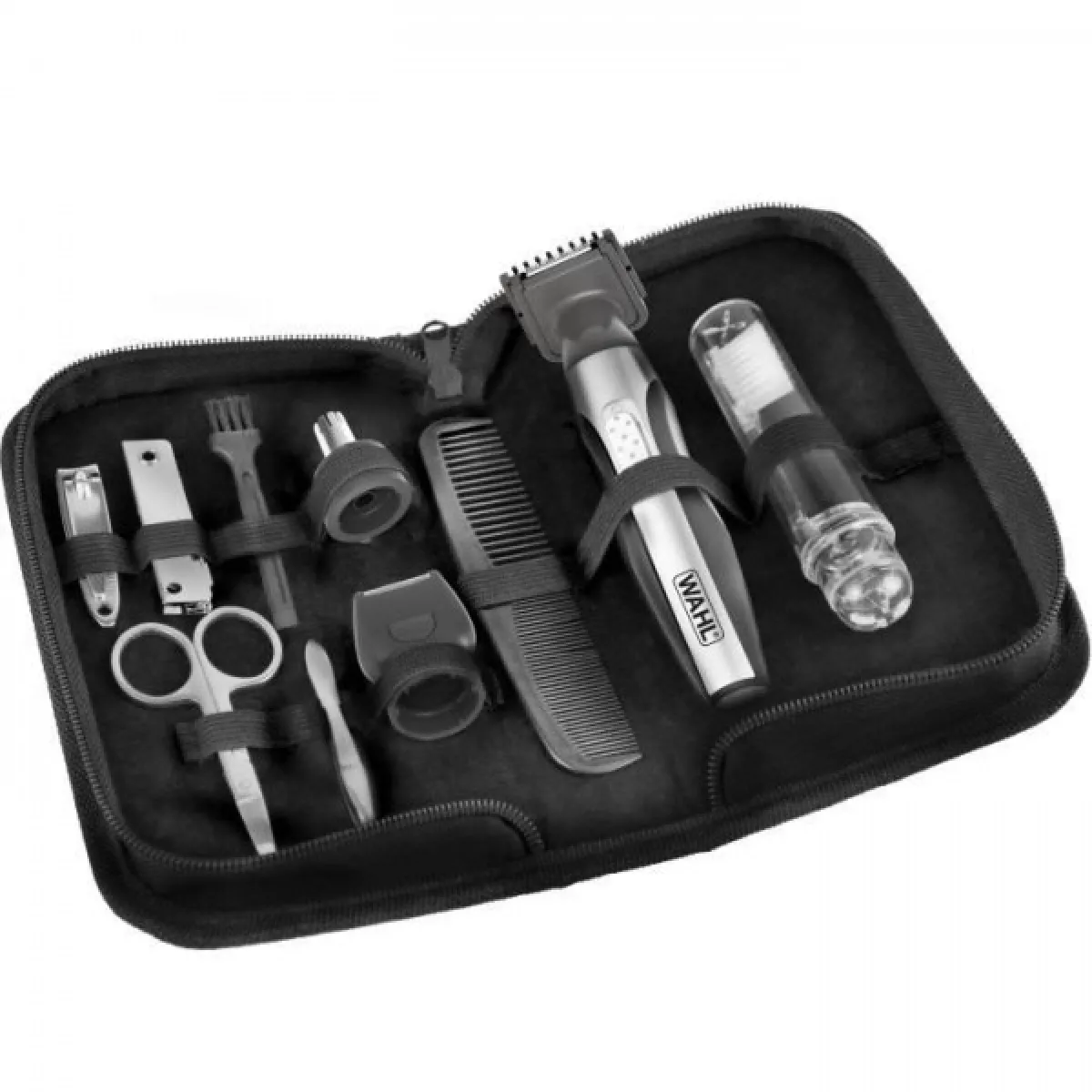 Tondeuse Multifonctions WAHL 05604-616 - Deluxe Travel Kit - de précision batterie lithium-ion et trousse de toilette - Tete rotative - Peigne