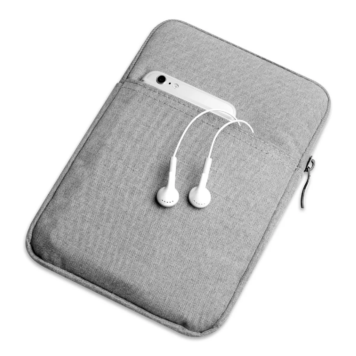 Housse Étui Coque Sac de protection antichoc Canvas + Space Cotton + Plush pour iPad Air 10,5 pouces 2019 Gris clair