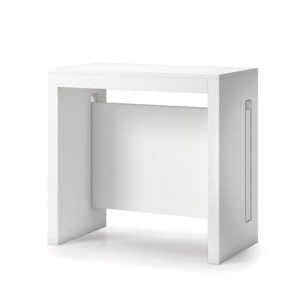 Table de salle Ã manger extensible, Console extensible, Table moderne avec rallonges, 100% Made in Italy, cm 80x44 / 186h76, Couleur blanche