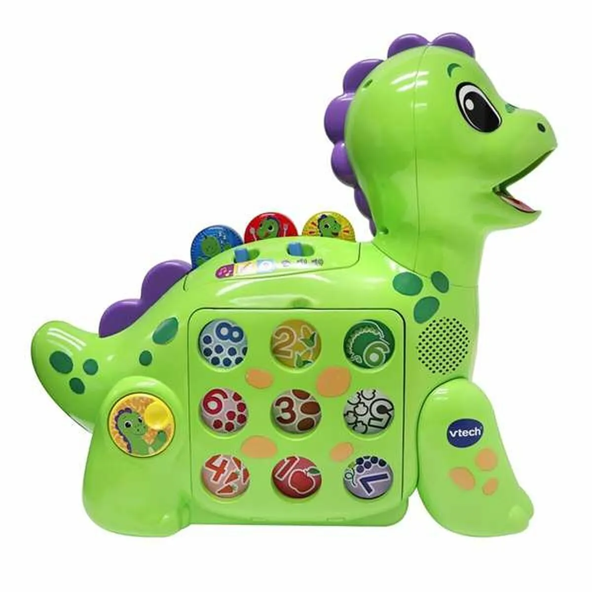 Jouet interactif Vtech 35 x 13 3 x 33 cm Vert Dinosaure Jouet interactif Dessin Magnetique Pomme Jouet a empiler Rue du Commerce