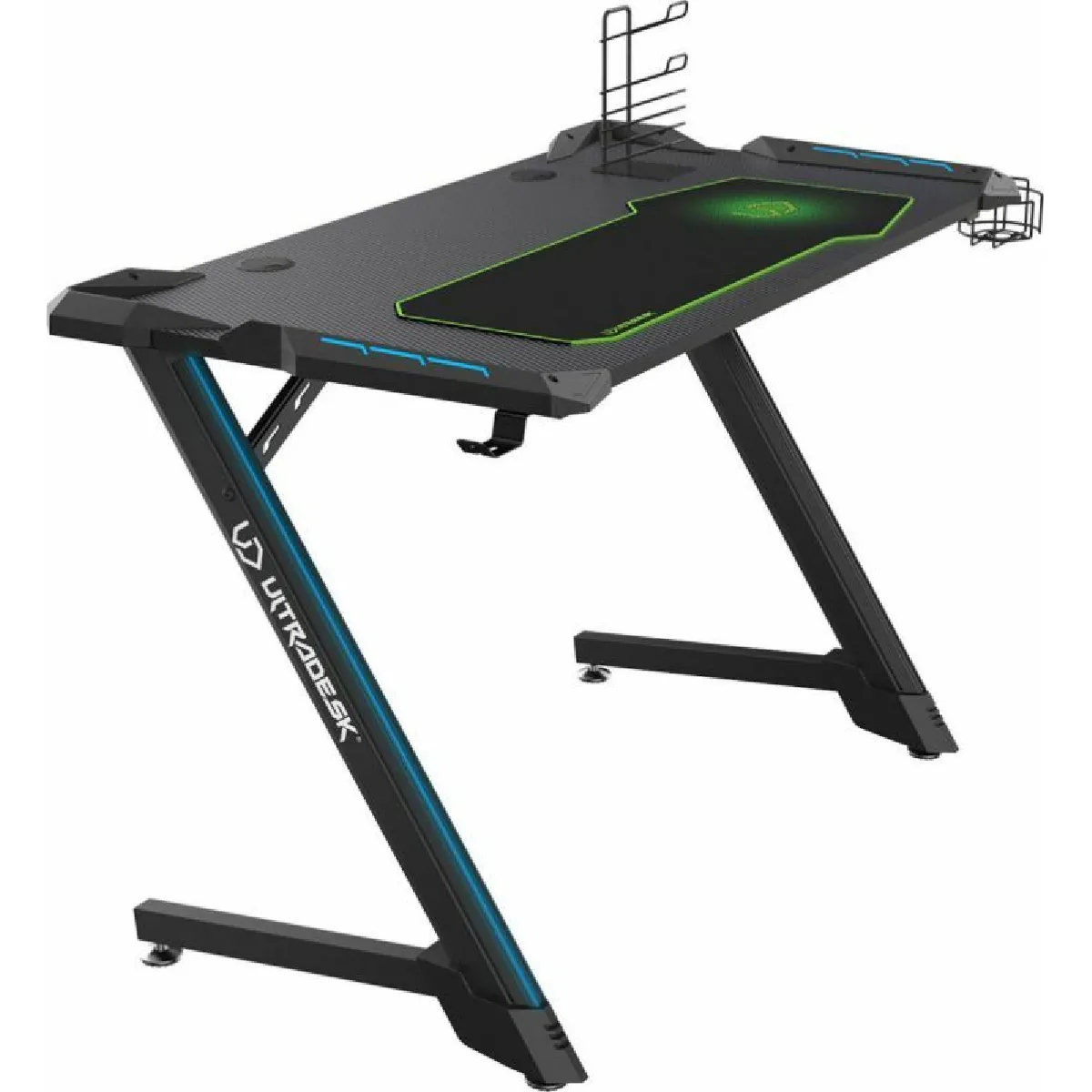 ULTRADESK Space - Bureau de Jeu avec LED, Gaming Desk