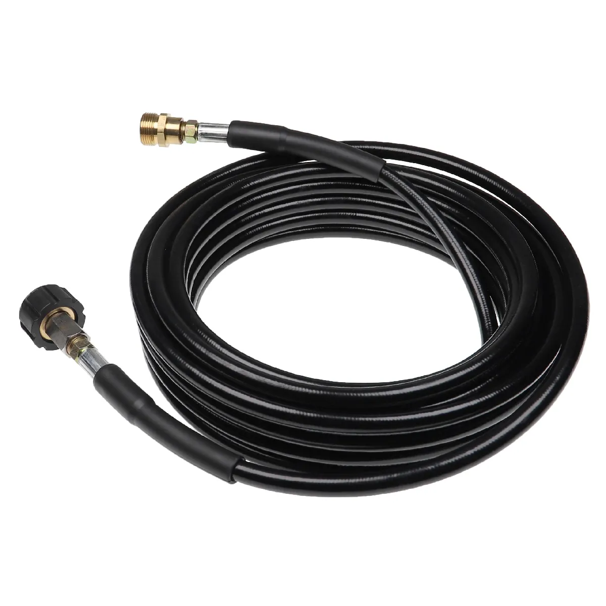 vhbw Tuyau de rallonge 10 m compatible avec Kärcher K 4.91 MD T 200, K 4.98 MD T 300 nettoyeur haute pression avec connexion M22 x 1,5, noir