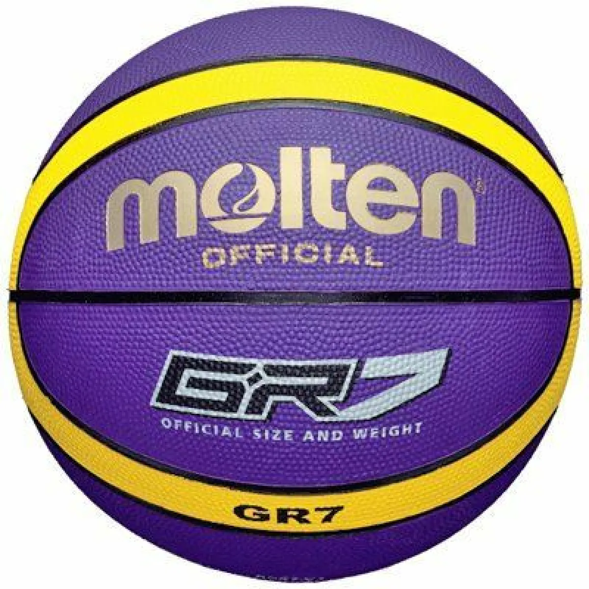 Molten BGR Ballon de Basketball en caoutchouc-VY Violet/jaune Taille 6