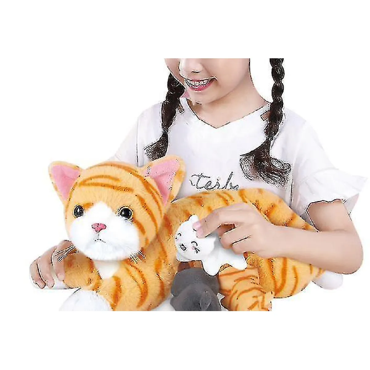 Jouet robot de chat interactif animal en peluche, chat robotique aboyant miow chaton tactile Controlï¼ yellowï¼ ‰