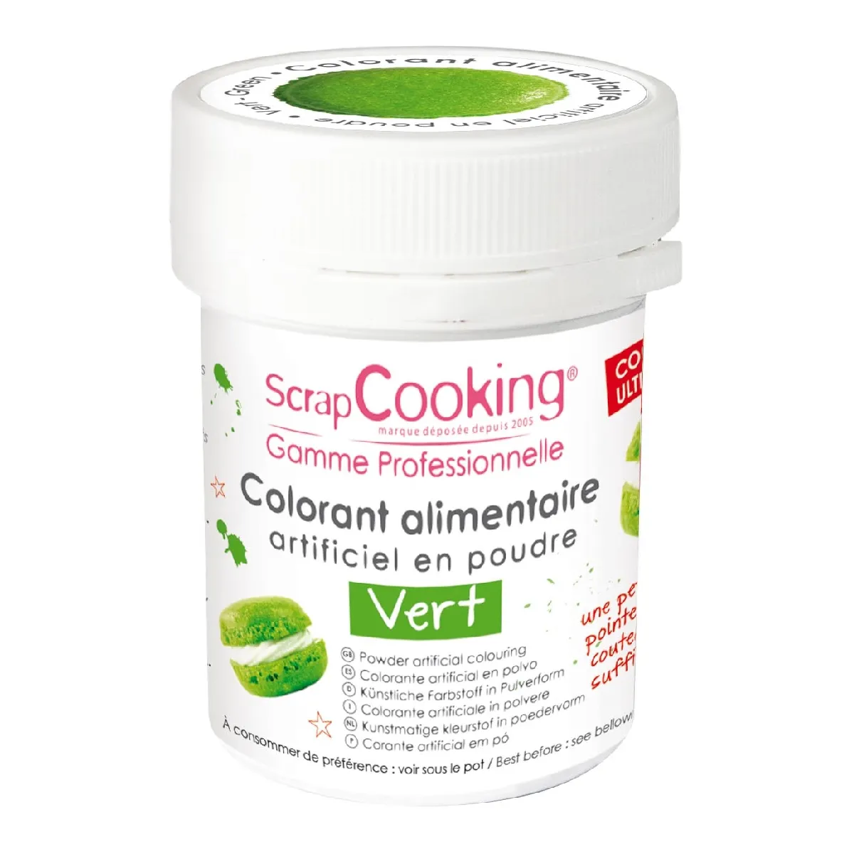 Colorant alimentaire (artificiel) Vert - Scrapcooking