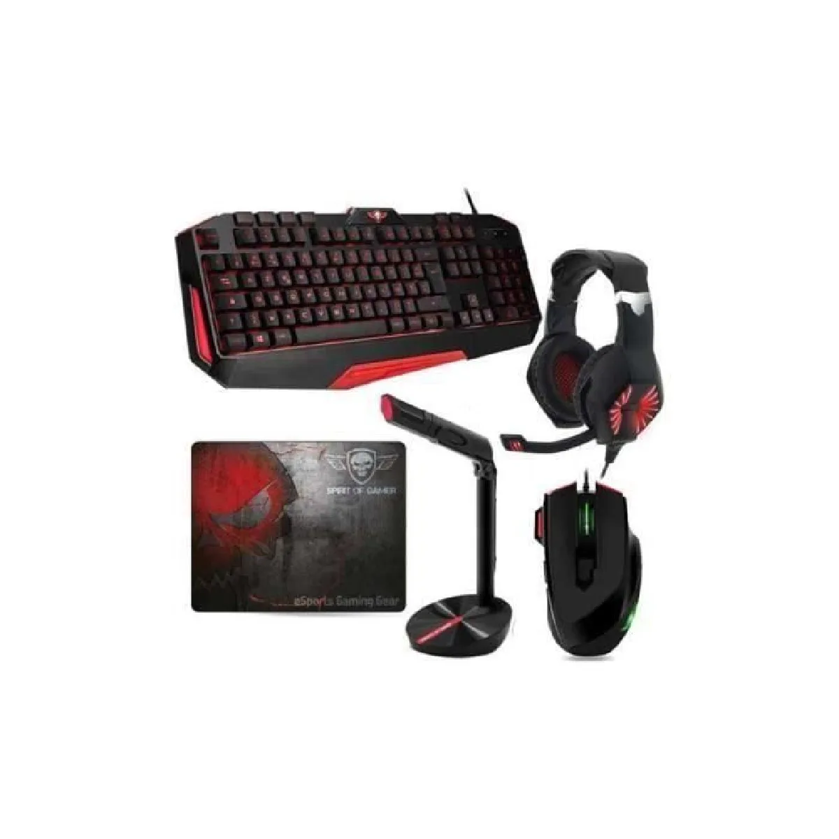 Pack GAMER Spirit Of Gamer PRO-MK3 CASQUE + SOURIS + CLAVIER + TAPIS SOURIS