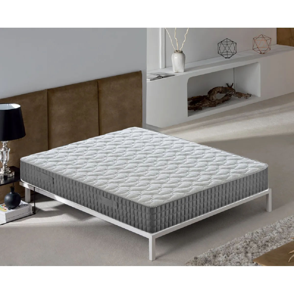 Matelas mémoire de forme 180x200 - Epaisseur 22 cm - RELAX OLYMPE - Haute Densité - Réversible - 9 zones de confort