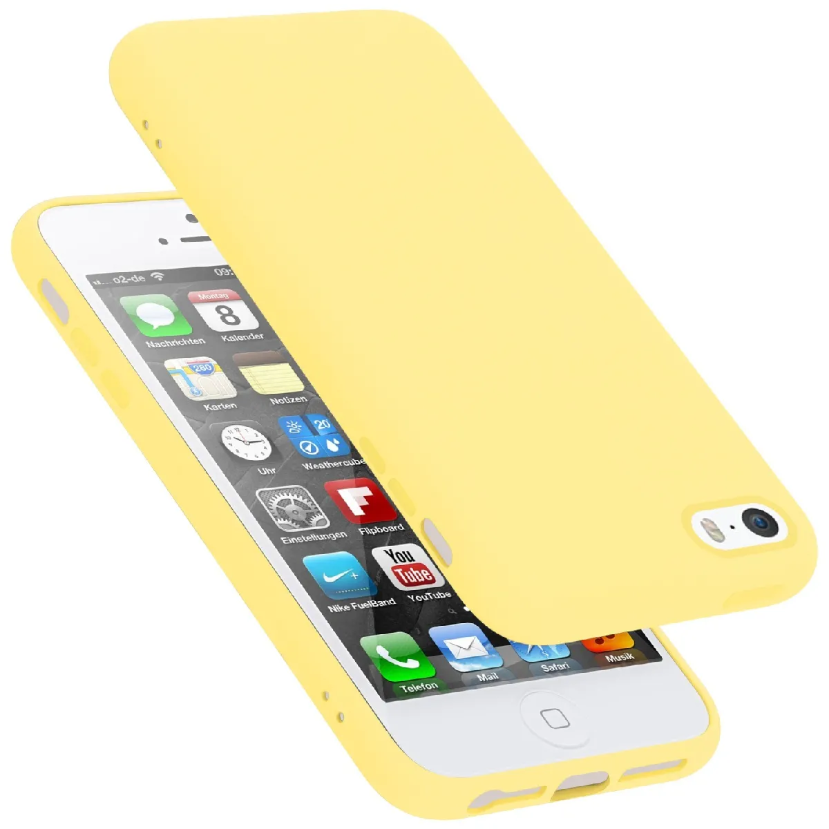 Coque iPhone 5 / 5S / SE 2016 Etui en Jaune