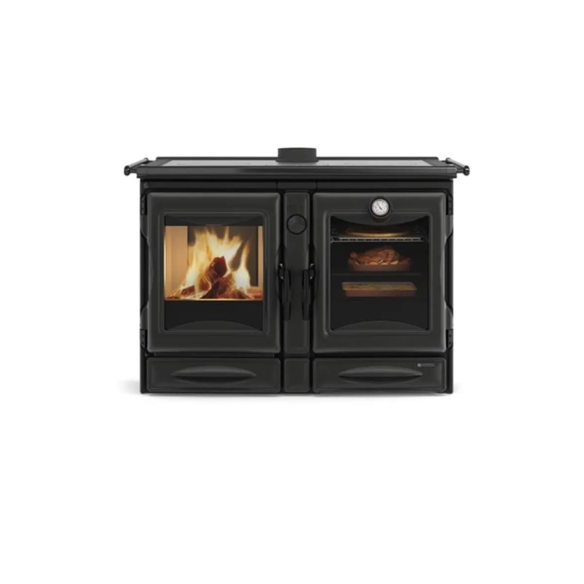 Cuisinière à bois 12kw noir - 7016050 - NORDICA