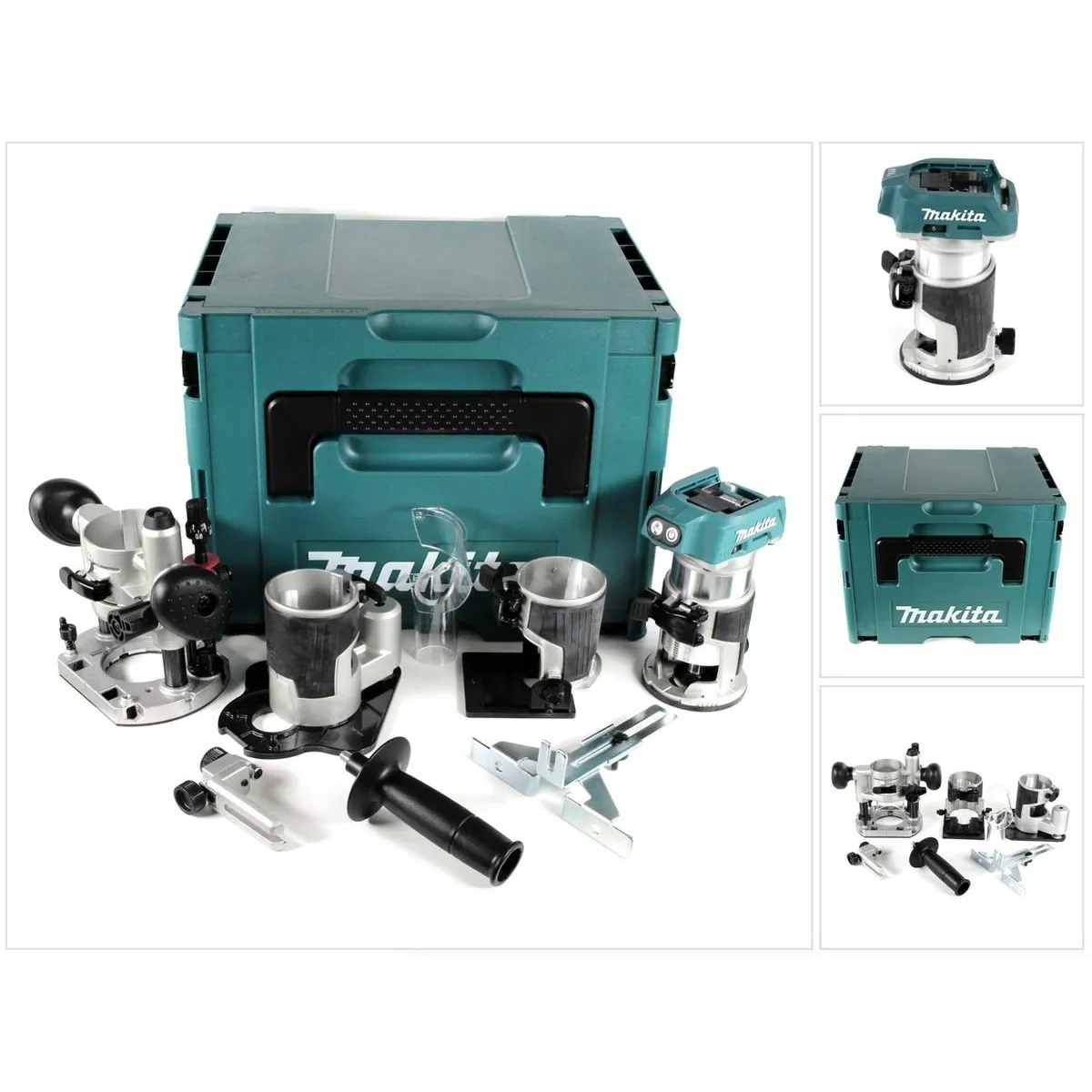 Affleureuse sansfil Makita DRT50ZJX3 18 V sans batterie ni chargeur coffret MAKPAC accessoires