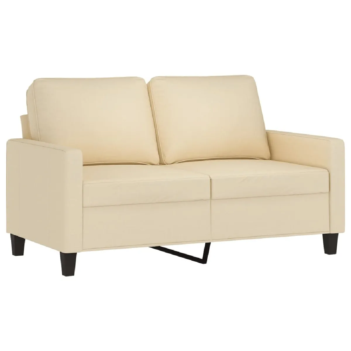 Canapé à 2 places,Sofa de Salon,Canapé droit Crème 120 cm Tissu -GKD545158