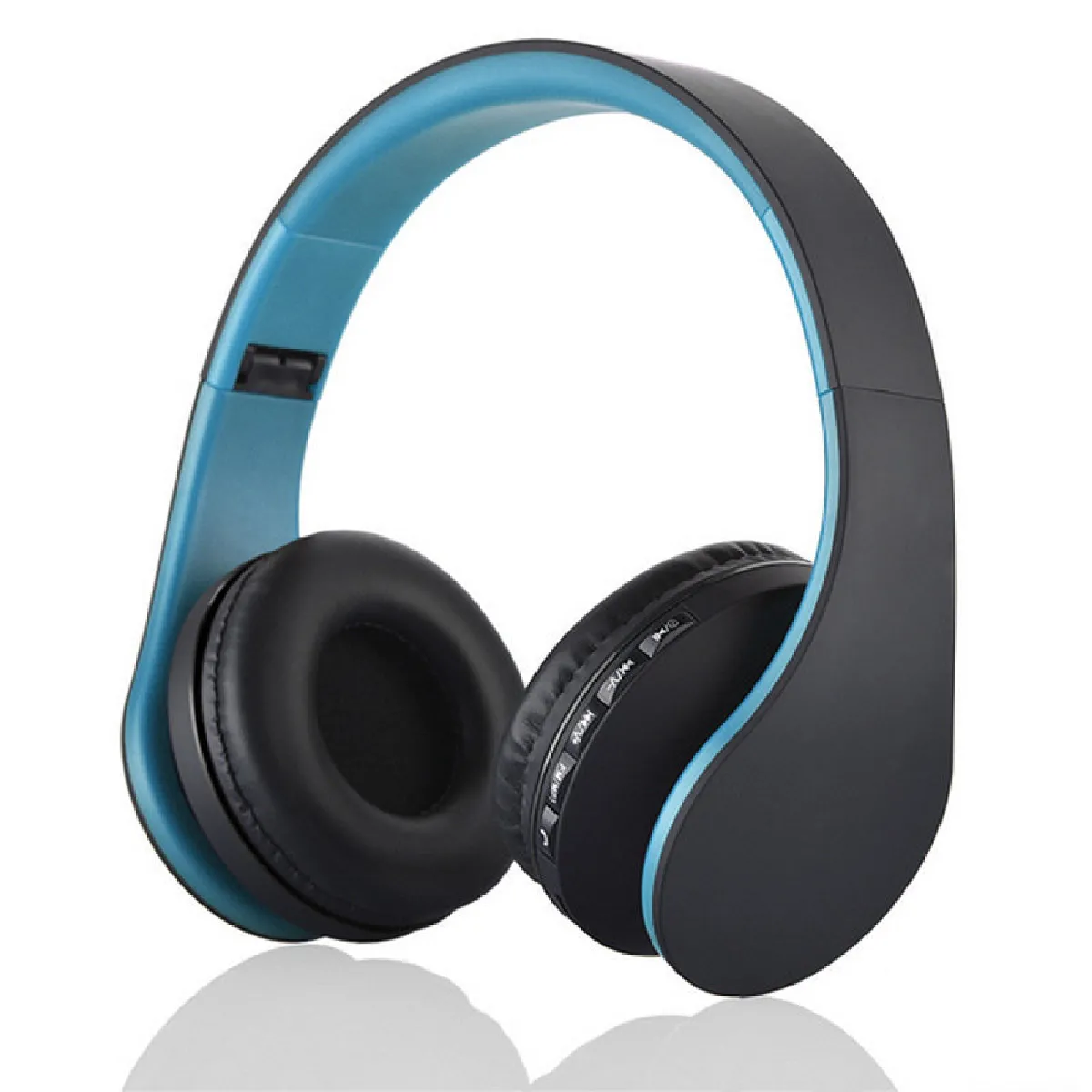 Casque Bluetooth sans fil sur l'oreille, casque stéréo Hi-Fi Rydohi avec basses profondes, modes pliables et légers, micro filaire et sans fil intégré pour téléphones portables, télévision, PC et voyages(bleu)