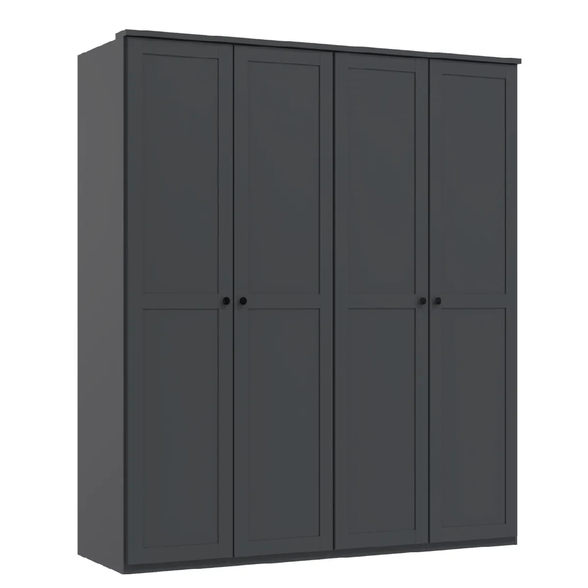 Armoire, placard avec corniche coloris Graphite - longueur 180 x hauteur 210 x profondeur 58 cm