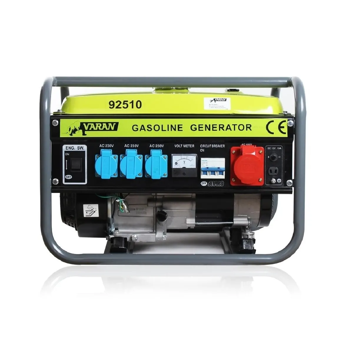 92510 Groupe électrogène essence 2.3 kVA 1x 400V 3x 230V 1x 12VDC Générateur électrique