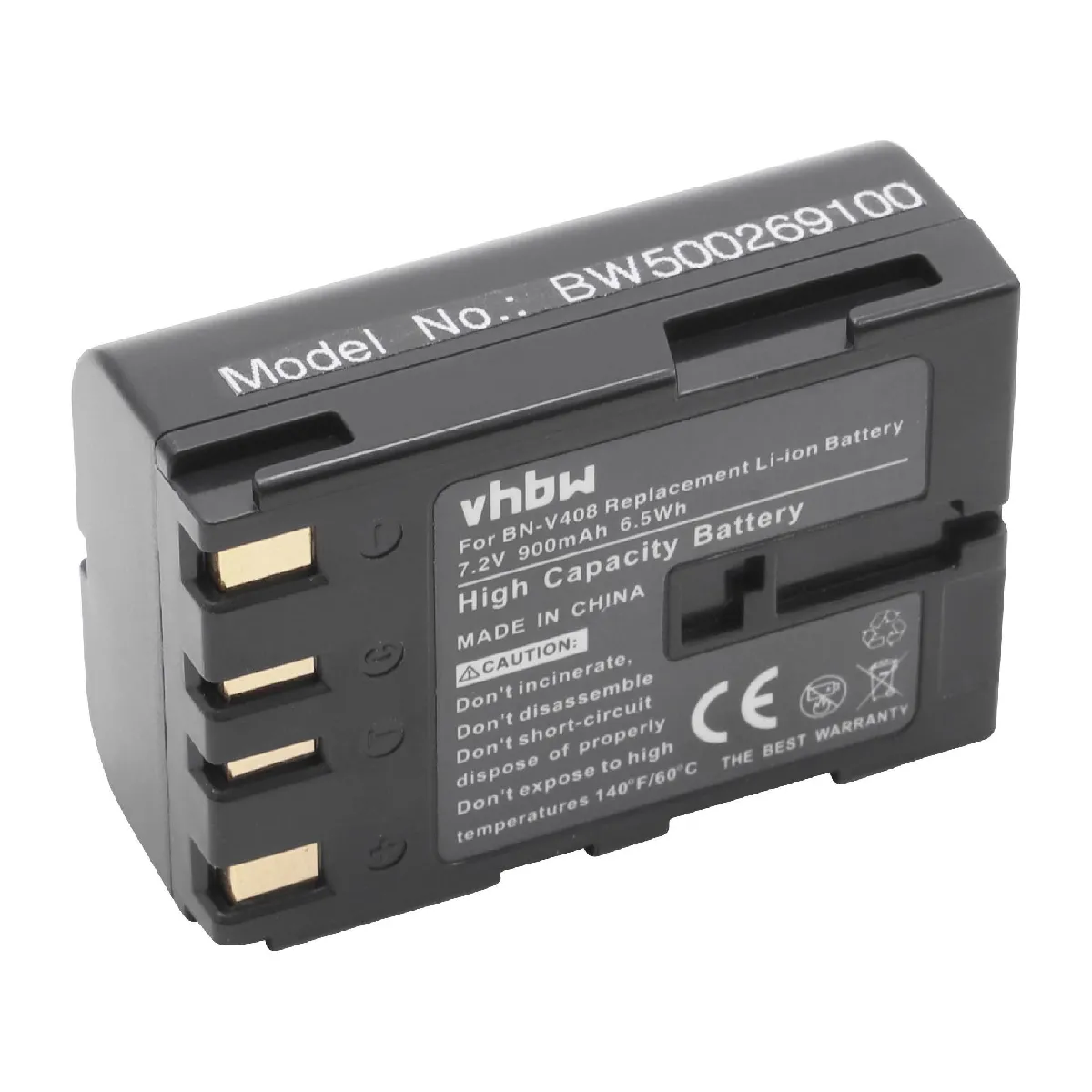 vhbw batterie compatible avec JVC GR-DVL505U, GR-DVL510U, GR-DVL915U, GR-DZ7E, GR-PD1, ZR30 appareil numérique camescope (900mAh, 7.2V, Li-Ion)