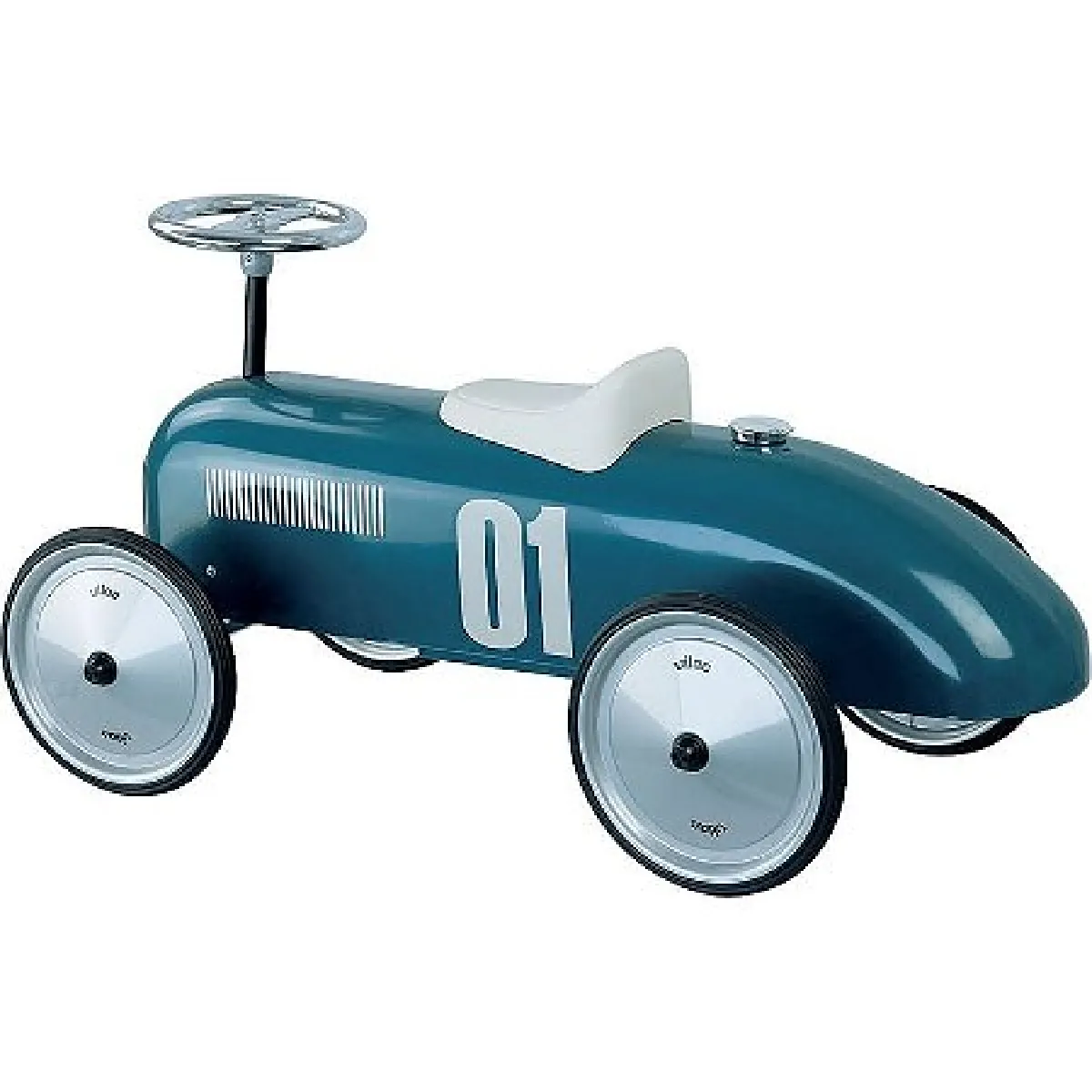 Porteur vintage - Voiture bleu petrole