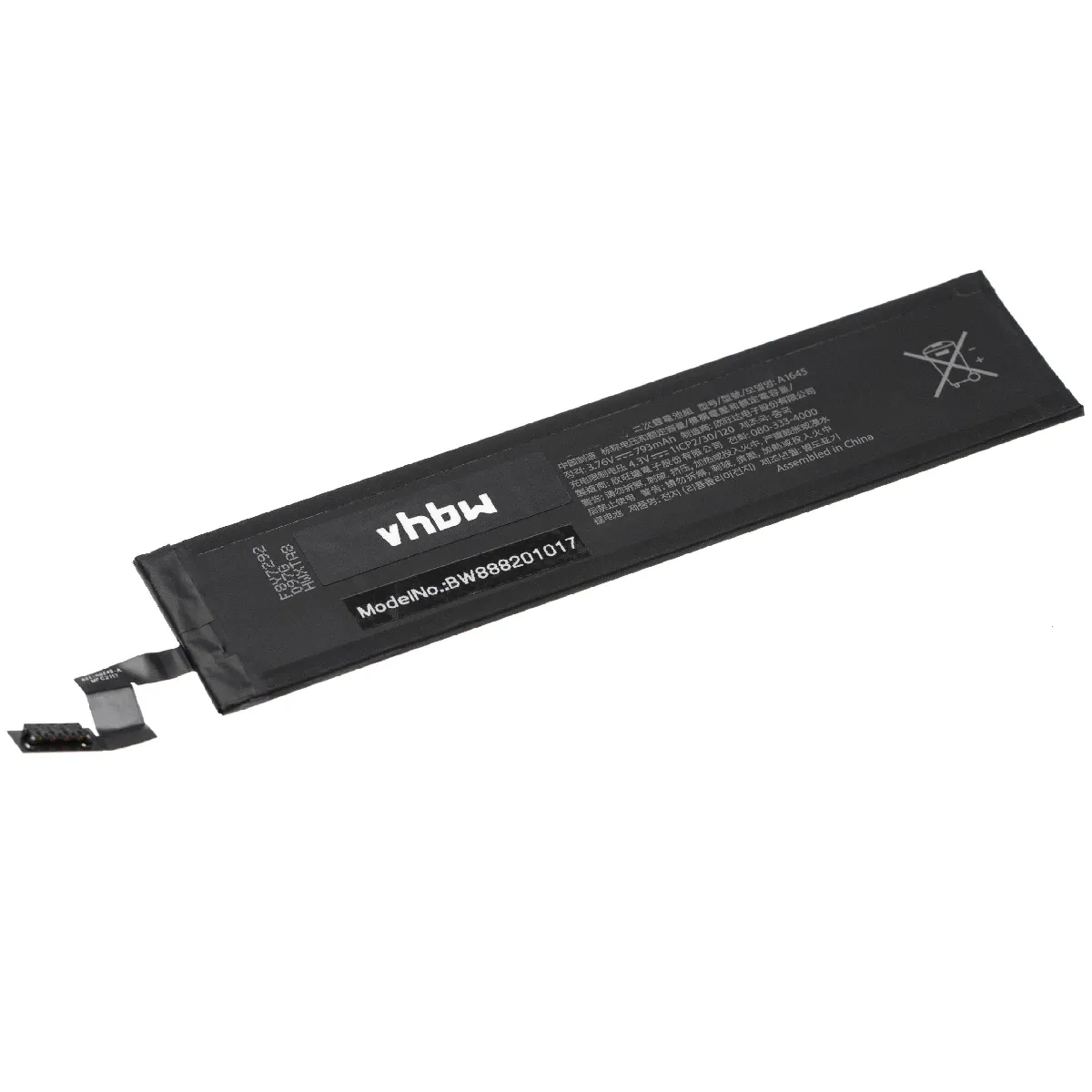 vhbw batterie compatible avec Apple Magic Keyboard clavier sans fil wireless keyboard (793mAh, 3.76V, Li-Ion)