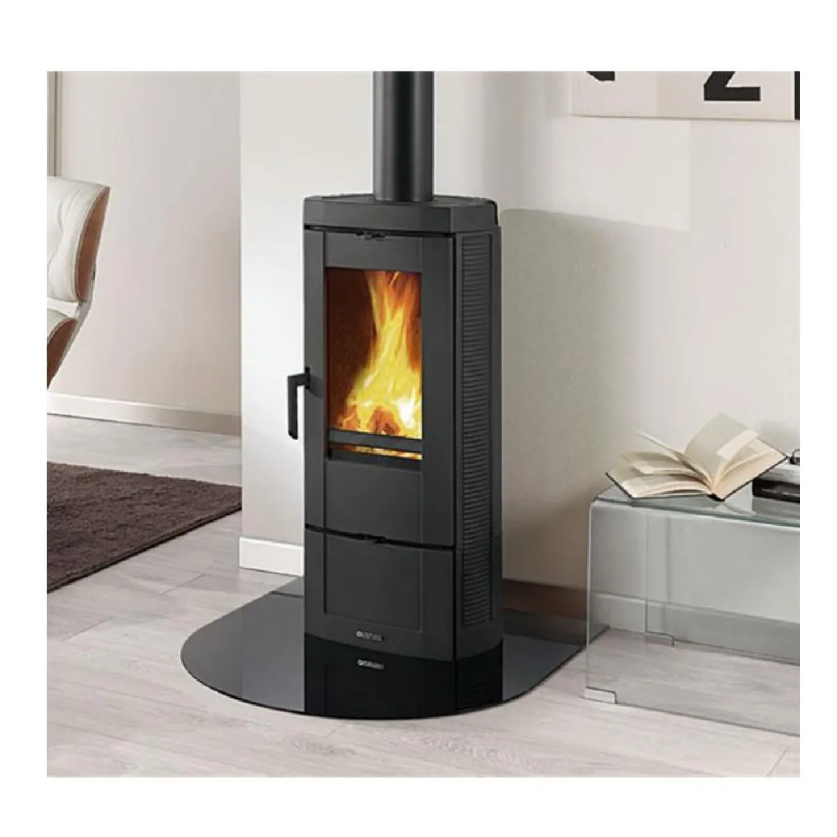 Poêle à bois 6.2kw noir - 7119301 - NORDICA EXTRAFLAME