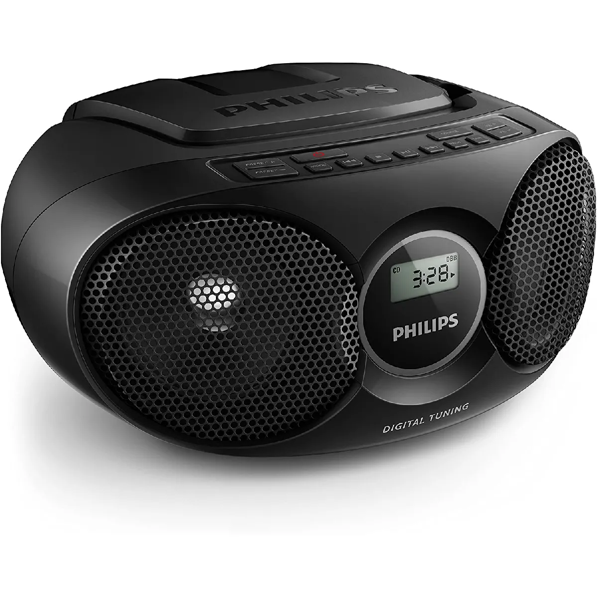 mini chaine stéréo portable radio CD FM 3W noir