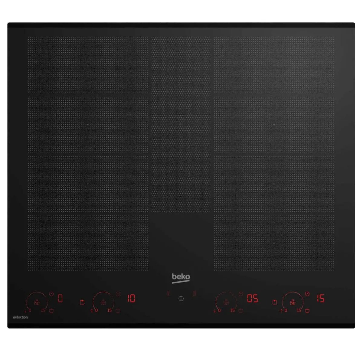 Table de cuisson induction 60cm 4 feux 7400w noir - HII68811NT - BEKO