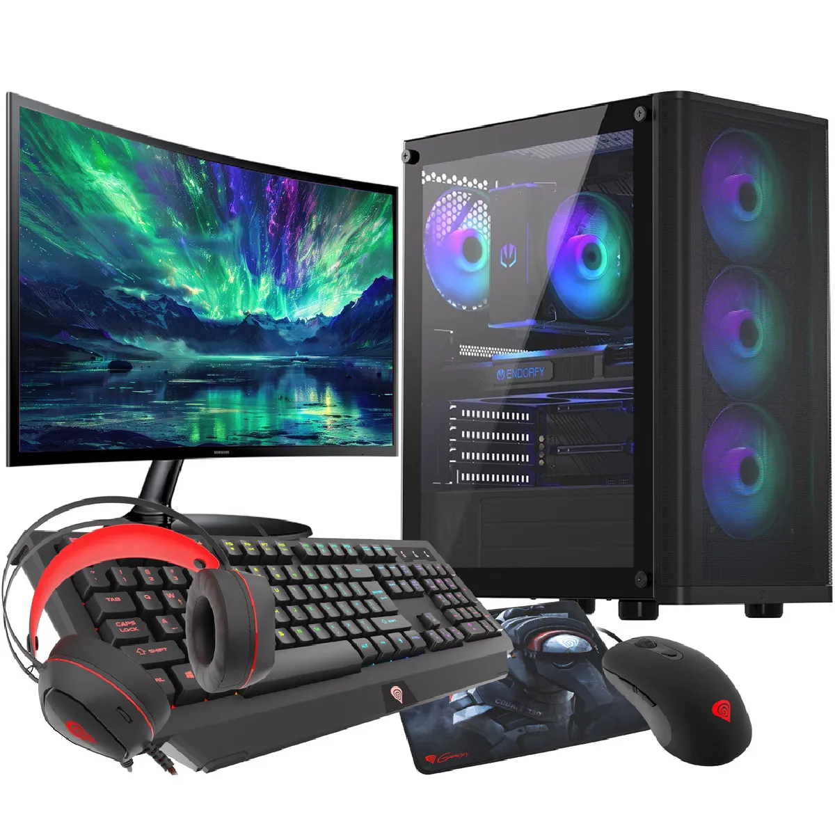 VIST VENTUM PC Gaming Ryzen 7 3700X - RAM 32Go - RTX 4060 - SSD 1To M.2 - WIFI - 27" - Windows 11 Pro