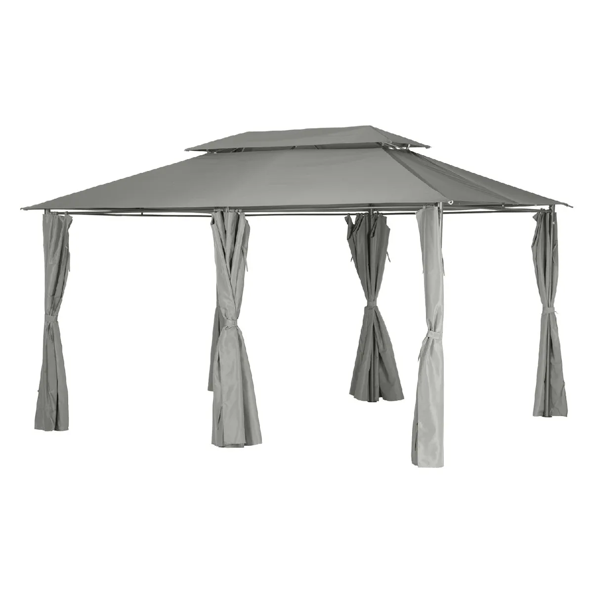 Tonnelle de jardin Thira - L. 4 x l. 3 m - Gris ardoise