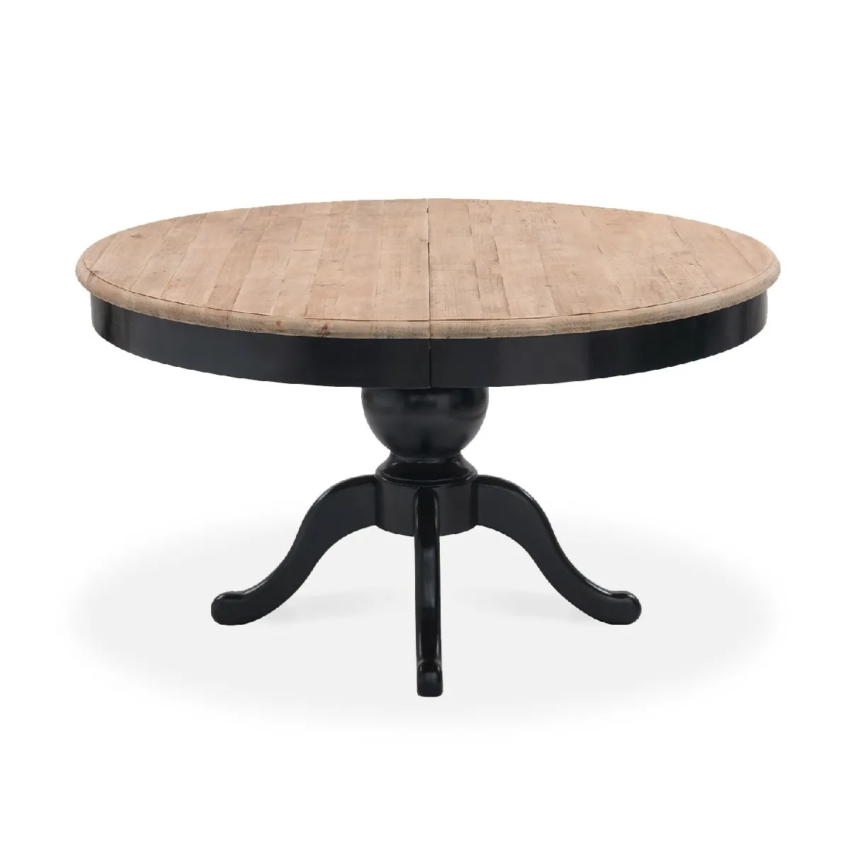 Table ronde extensible en bois SIDONIE Noir