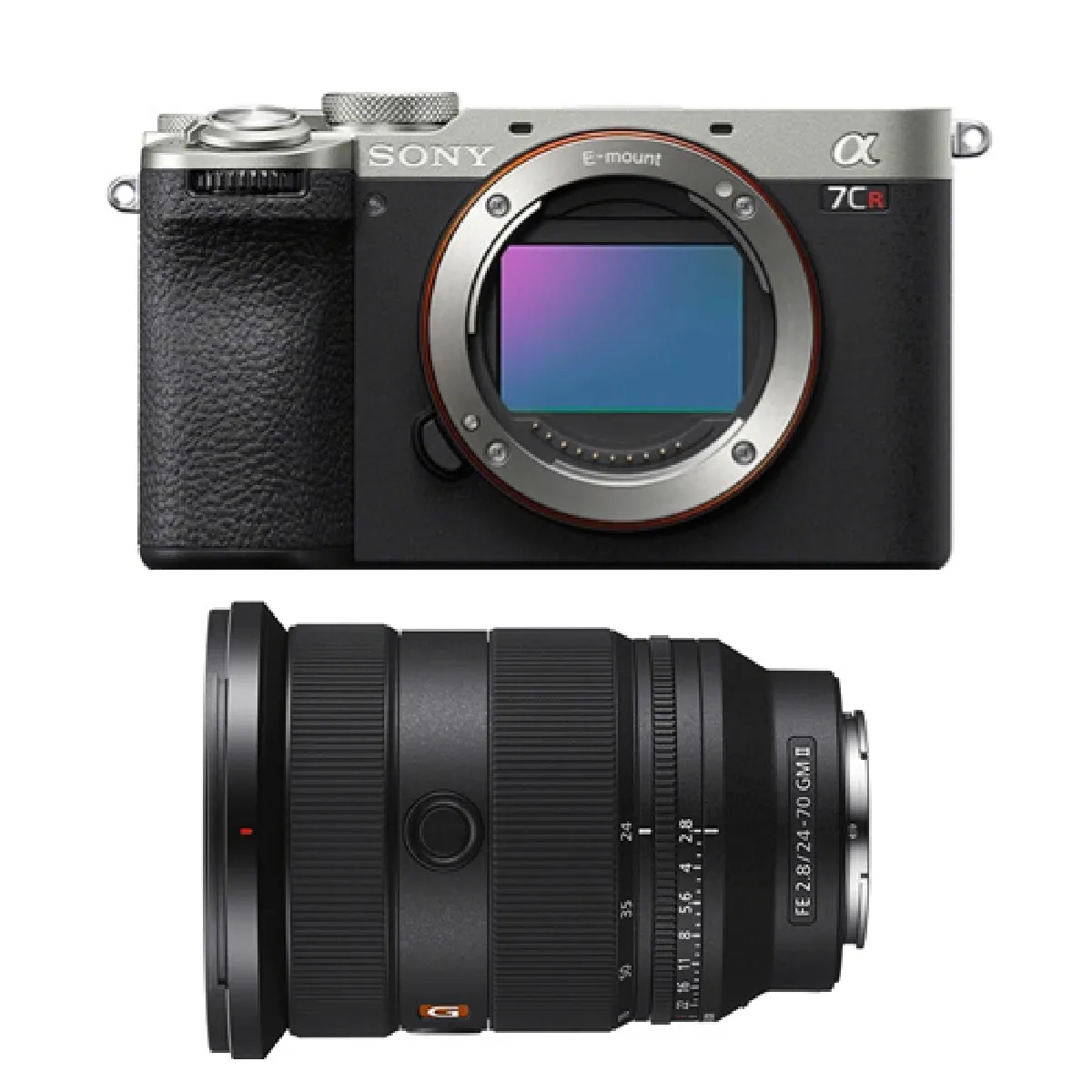 Sony Alpha a7CR (argent) Appareil photo sans miroir + Sony FE 24-70 mm f2.8 GM II (SEL2470GM2) monture E