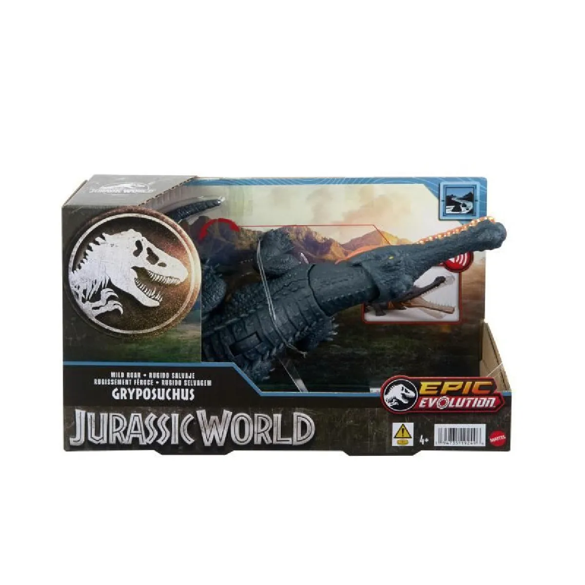 GRYPOSUCHUS SONORE - MATTEL - HTK71 - DINOSAURE JURASSIC WORLD