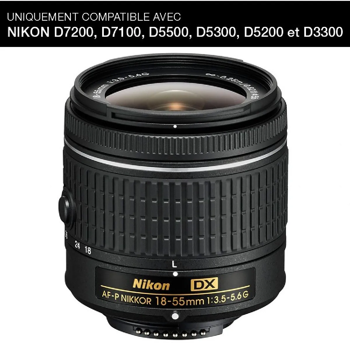 NIKON Objectif AF-P DX NIKKOR 18-55 mm f/3.5-5.6G