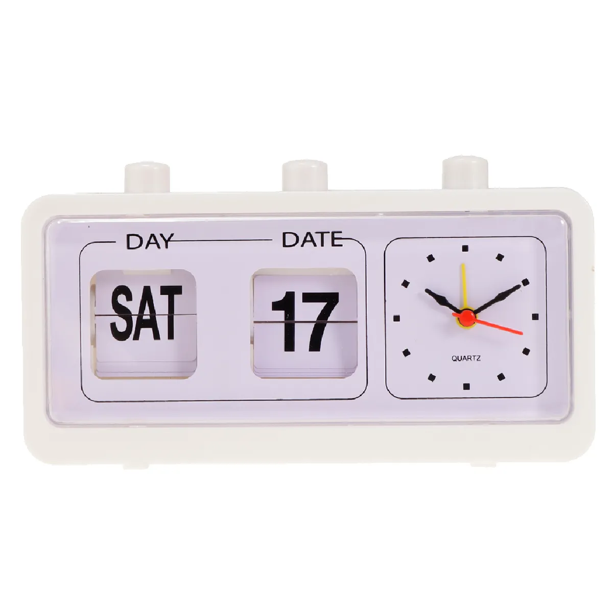 mode rétro flip clock digtal flip jour date affichage heure horloge blanc