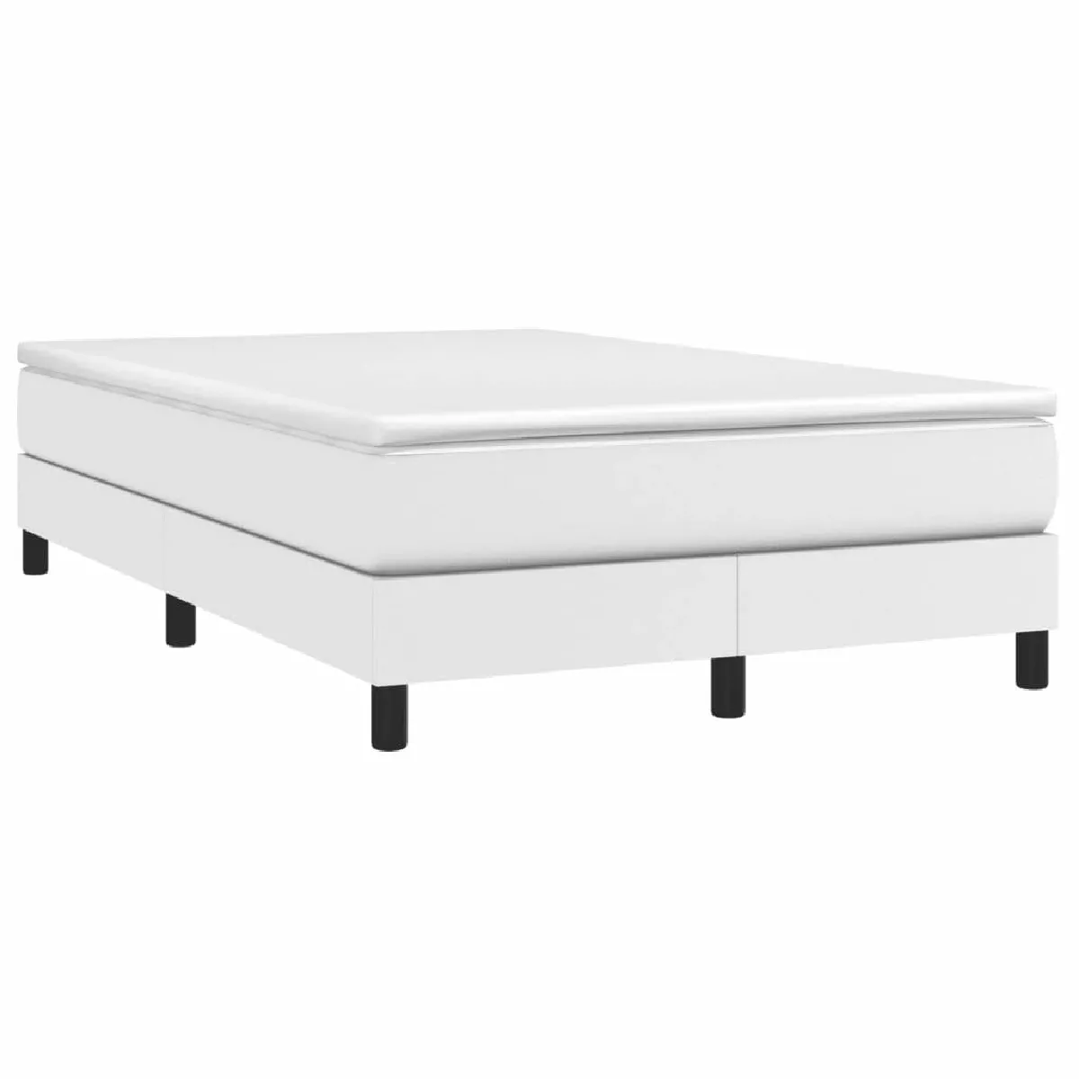 Lit adulte- Lit + matelas,Sommier à lattes de lit avec matelas blanc 120x190cm similicuir -GKD44071