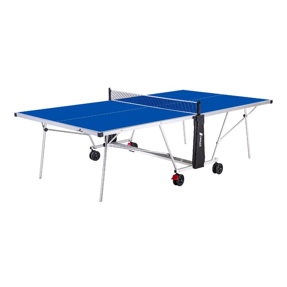 COUGAR Table de Ping Pong Interieur Exterieur Deluxe 2800 Bleue - Ping Pong de Table Pieds Réglables, Filet Inclus - Tennis de Table Cadre Robuste Métal Noir - Rangement Facile Garantie 2 ans