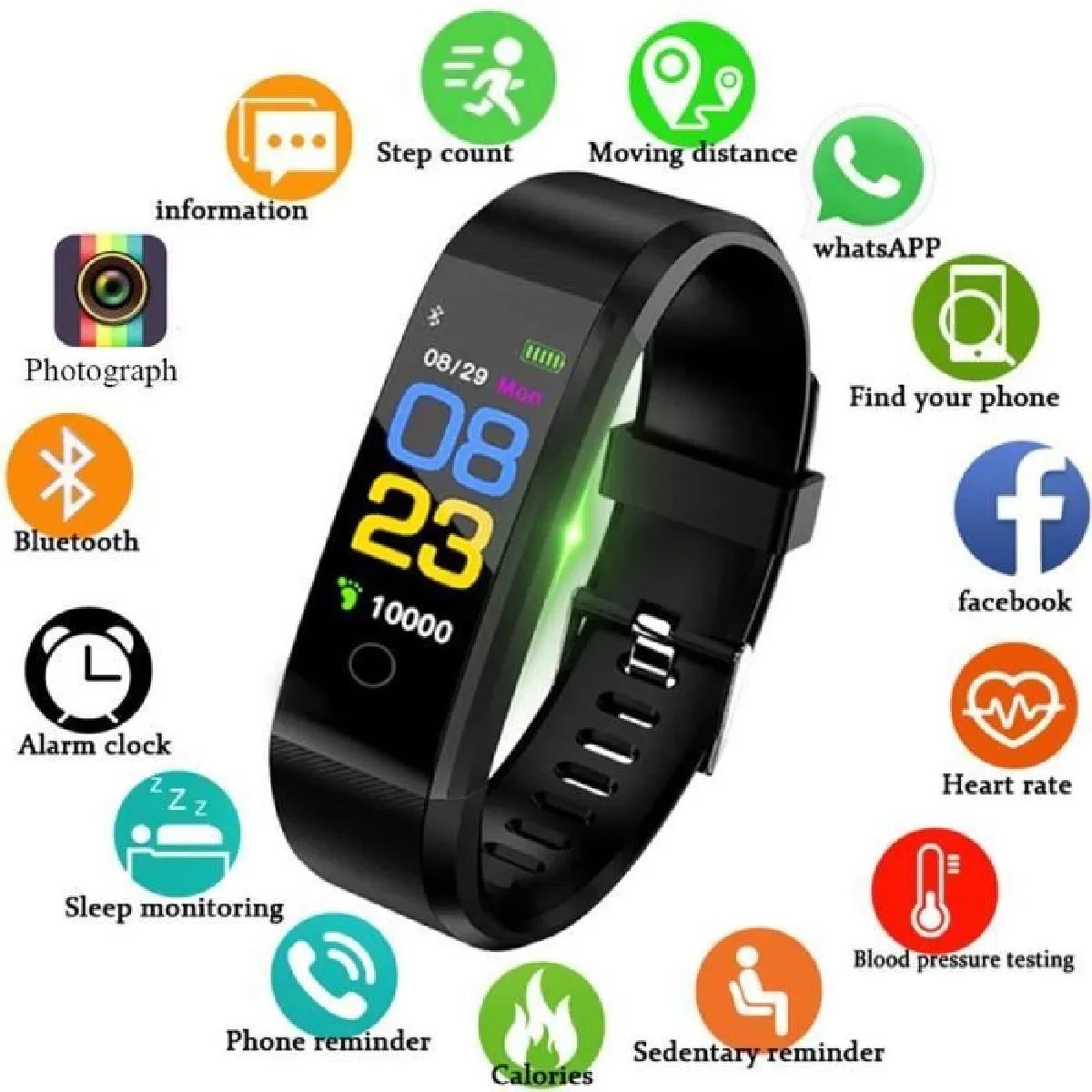 montre connectée, LIGE Fitness Trackers Bracelet Connecté Podometre Etanche IP67