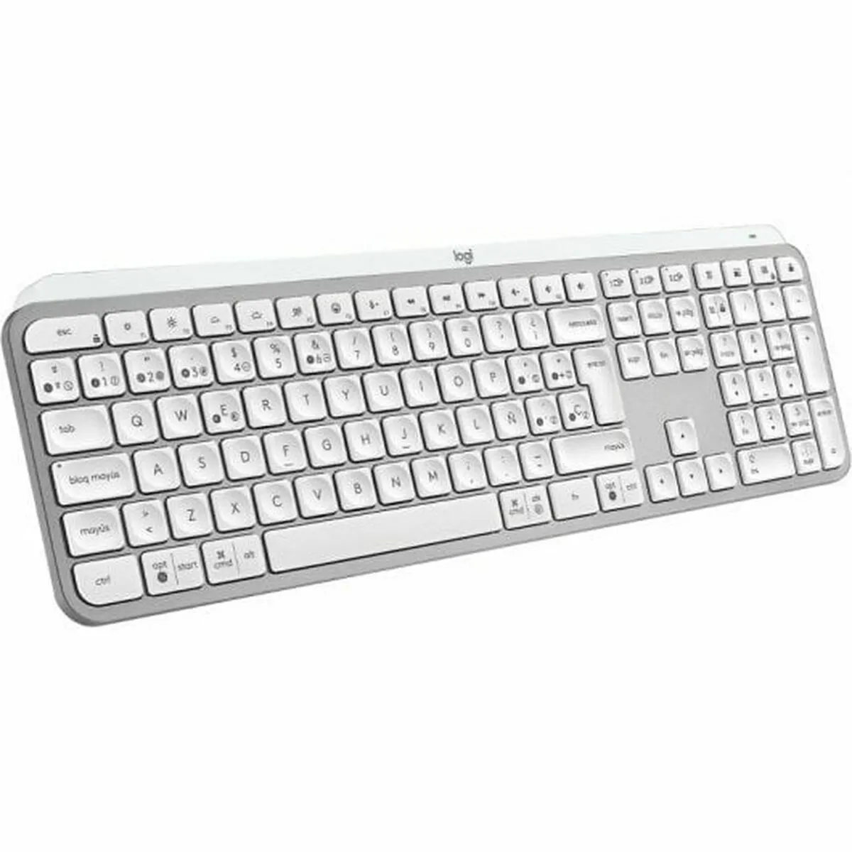 clavier-sans-fil-logitech-mx-keys-s-espagnol-qwerty-blanc-5099206112131